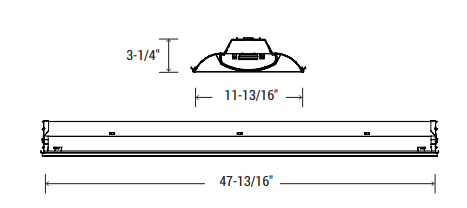 Oracle 14-OVHP-LED 1x4 LED Shallow Recessed Volumetric Luminaire