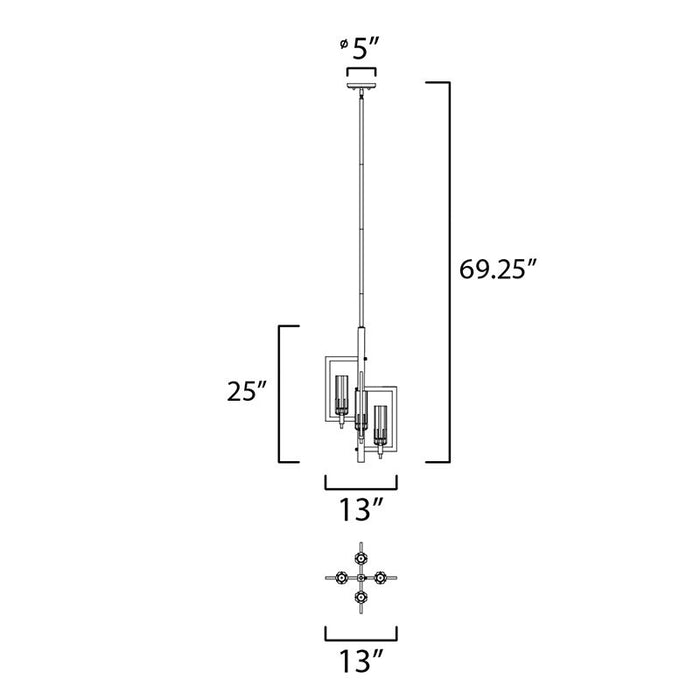 Maxim 16114 Flambeau 4-lt 13" Chandelier