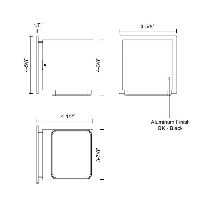 Kuzco EW35204 Sunset 6W LED Outdoor Wall Sconce