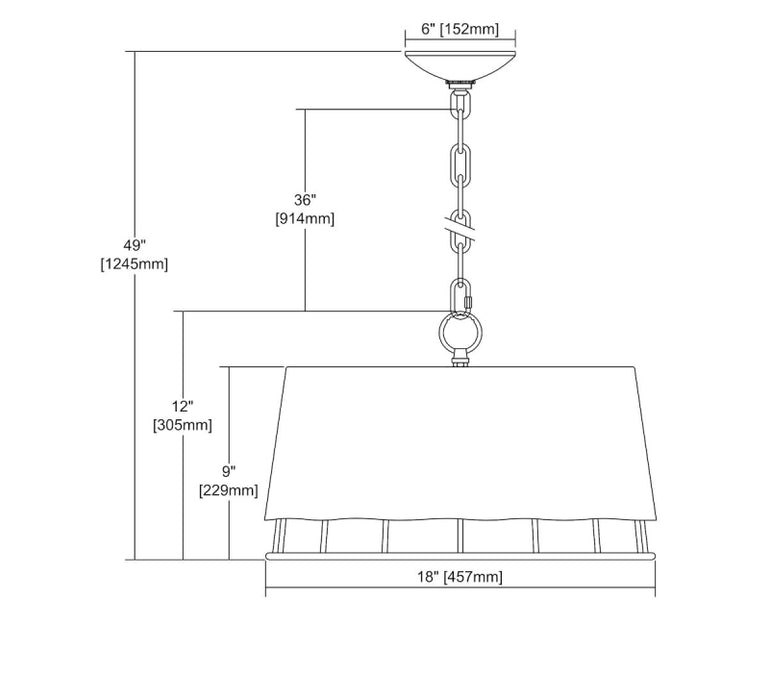 ELK 14319 Brocca 4-lt 18" Chandelier