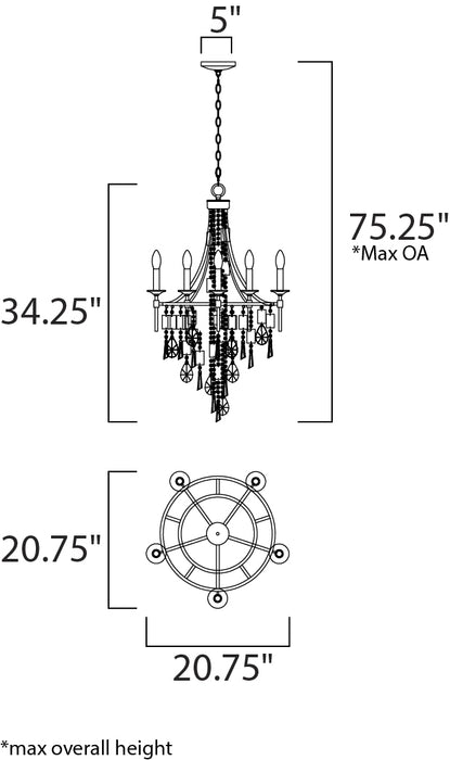 Maxim 14425 Cebu 5-lt 20.75" Chandelier