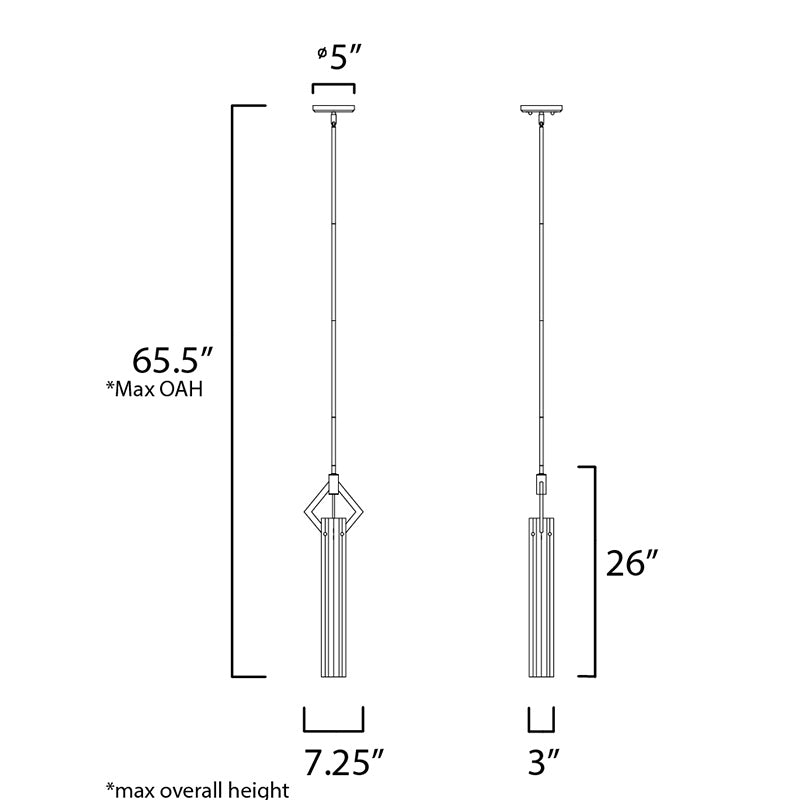 Maxim 16111 Flambeau 1-lt 3" Mini Pendant