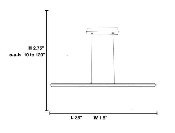 Access 63963 Float 1-lt LED Dimmable Pendant