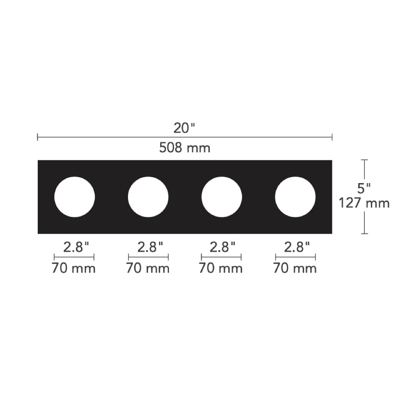 Element EMT 1x4 Multiples Spot Flangeless Trim