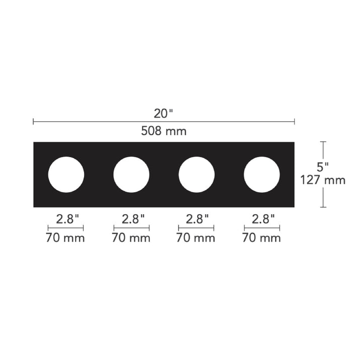 Element EMT 1x4 Multiples Spot Flangeless Trim