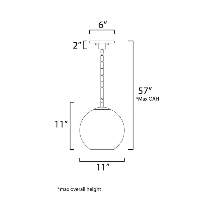 Maxim 38419 Branch 1-lt 11" Pendant