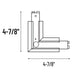 Nora NTRT-13 L-Connector Housing for Recessed Track Housing