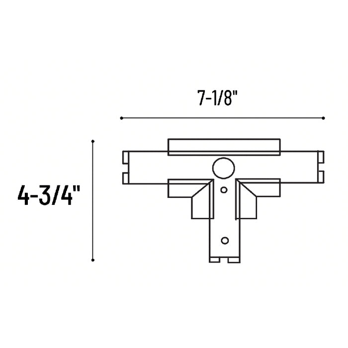 Nora NTRT-14 T-Connector Housing for Recessed Track Housing