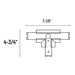 Nora NTRT-14 T-Connector Housing for Recessed Track Housing