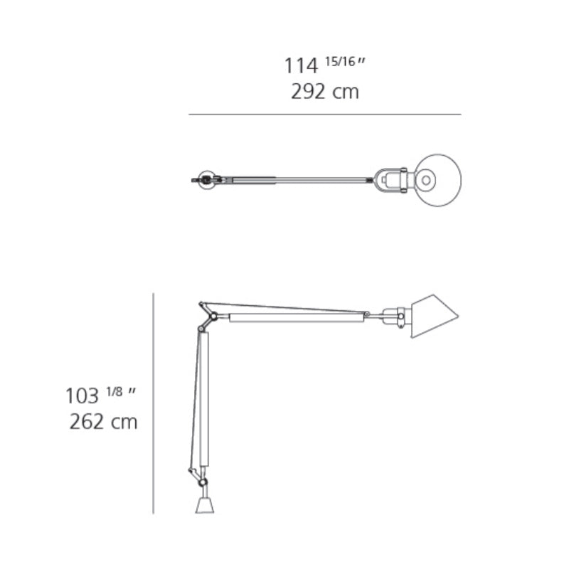 Artemide Tolomeo XXL LED Ground with Fixed Support
