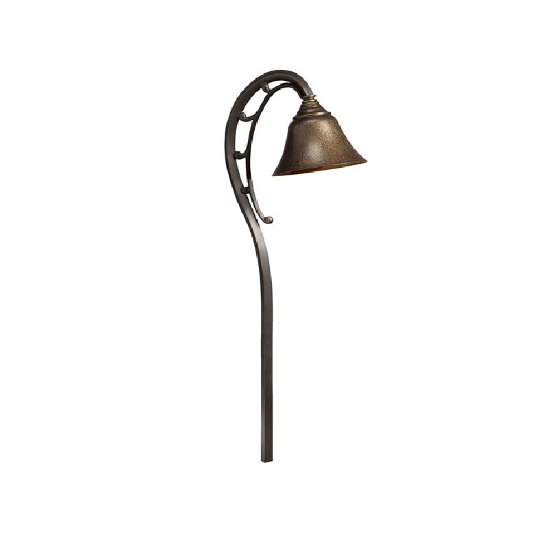 Kichler 15436 Intaglio Brass Crook Neck 11" 12V Path Light