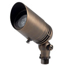 Kichler 15485 12V MR16 Fixed Socket Brass Accent Light with Adjustable Cowl
