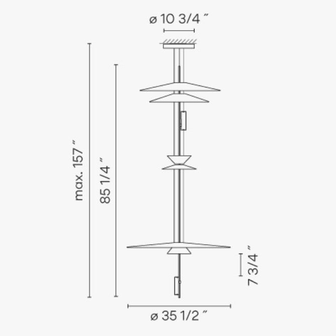 Vibia 1570 Flamingo  LED Chandelier