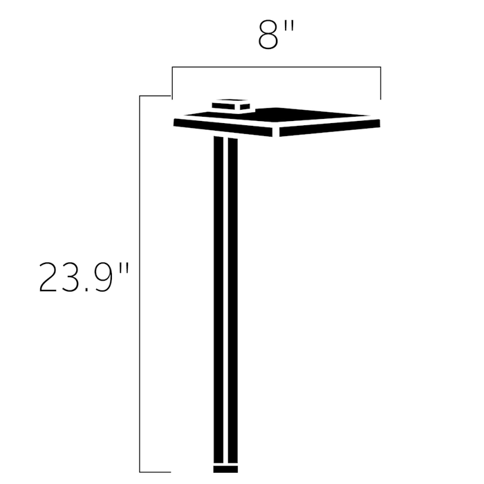 Kichler 15806 Shallow Shade Large 24" Tall LED Path Light - LBC Lighting