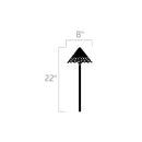 Kichler 15871 8" 12V Cast Hammered Roof LED Path Light