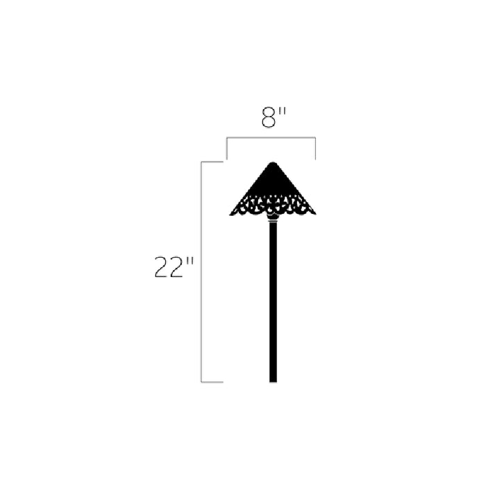 Kichler 15871 8" 12V Cast Hammered Roof LED Path Light