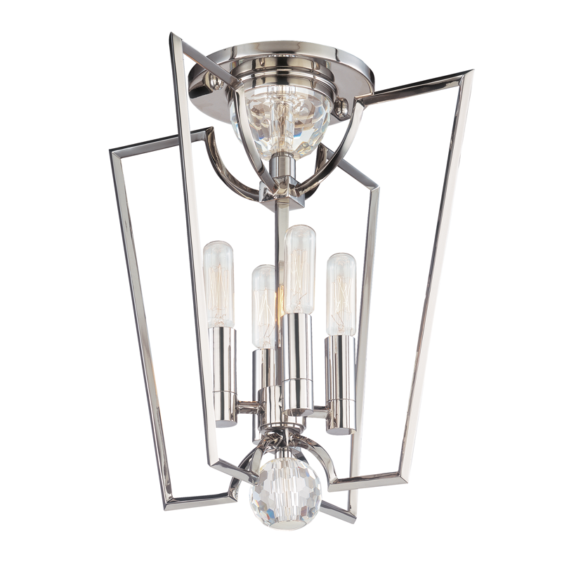 Hudson Valley 3004 Waterloo 4-lt Semi Flush