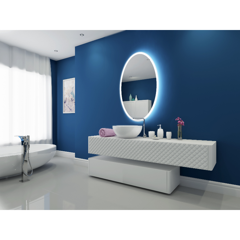 Paris Mirror Oval 30 x 48 Oval LED Illuminated Mirror, RGBW