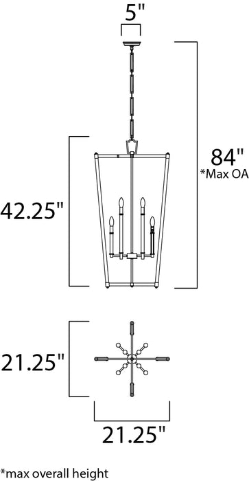 Maxim 16102 Lucent 8-lt 21.25" Pendant