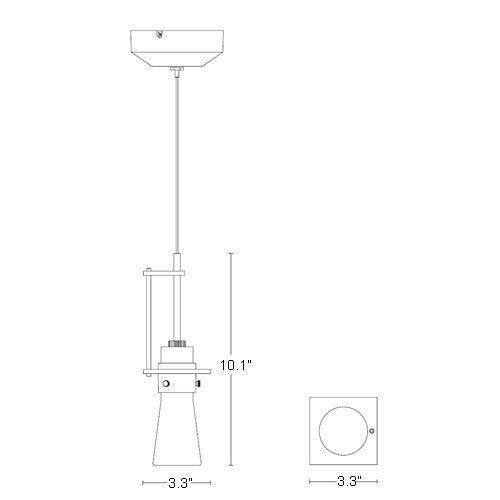 Hubbardton Forge 161060 Erlenmeyer 1-lt 3" Low Voltage Mini Pendant