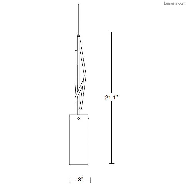 Hubbardton Forge 161080 Brindille Low Voltage 1-lt 3" Mini Pendant