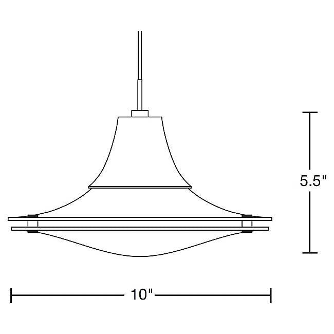 Hubbardton Forge 161120 Hood 1-lt 10" Low Voltage Mini Pendant