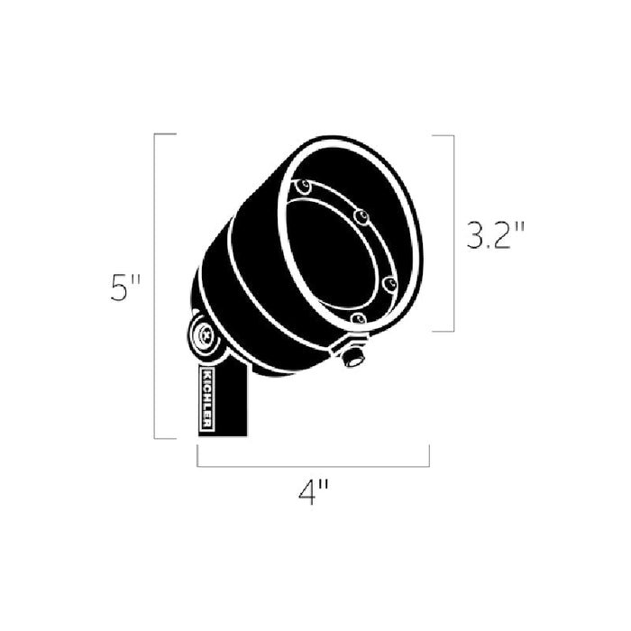 Kichler 16156 12V LED Accent Light, 500 lumens