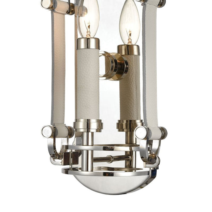 ELK 16350/1 Bergamo 1-lt Wall Sconce with Leather Straps