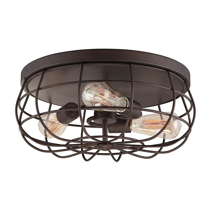 Millennium 5323 Neo-Industrial 3-lt Flushmount