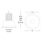 Nora NCR2-8109 8" LED Sapphire II Retrofit Open Reflector, 15W, White Flanged, 120V Input; Triac/ELV/0-10V dimming