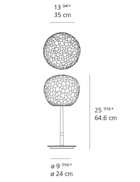 Artemide Meteorite 35 Table Lamp with Stem