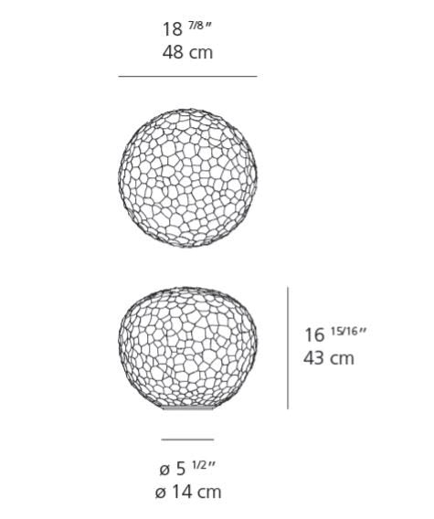 Artemide Meteorite 48 Table Lamp