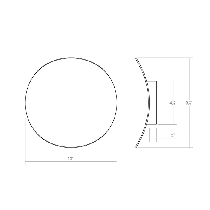 Sonneman 1760 Malibu Discs 2-lt 10" LED Wall Sconce