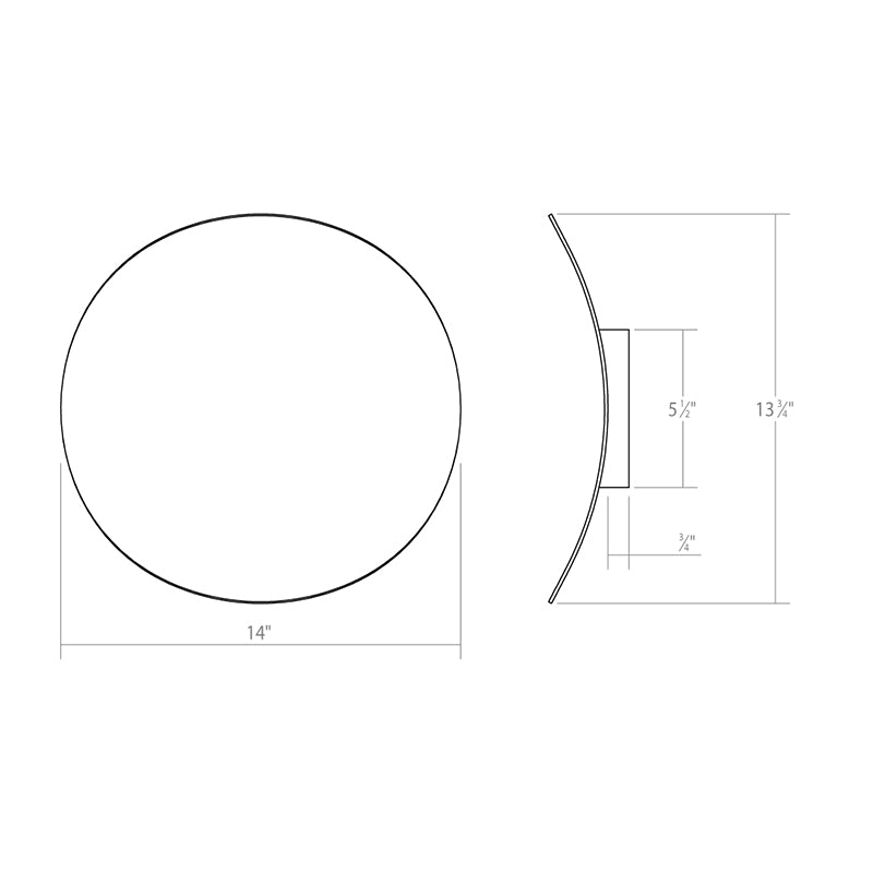 Sonneman 1761 Malibu Discs 2-lt 14" LED Wall Sconce