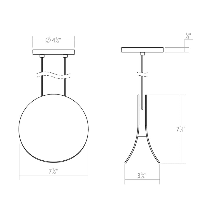 Sonneman 1765 Malibu Discs 1-lt 8" LED Pendant