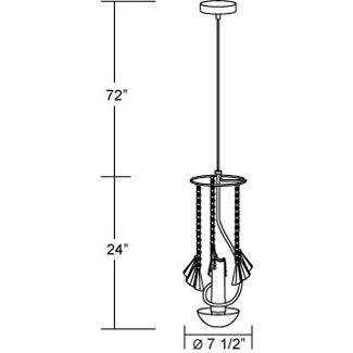 Eurofase 17781 Valiance 1+1-lt 8" Pendant