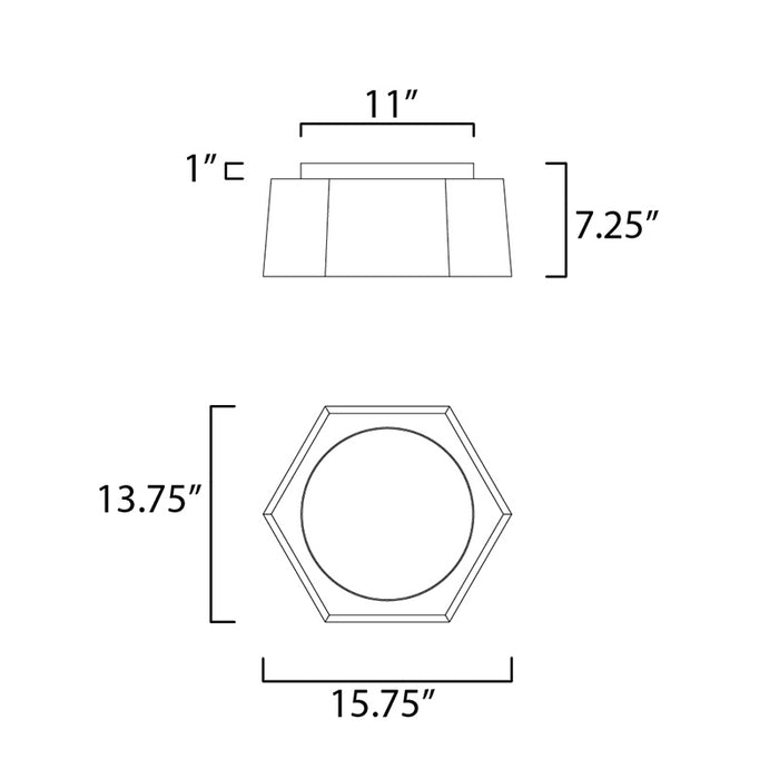 Maxim 30330 Honeycomb 1-lt 16" LED Flush Mount