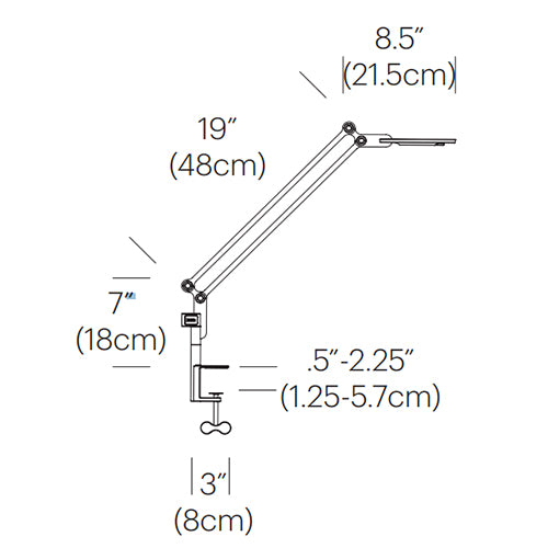 Pablo Designs Link Clamp LED Small Table Lamp