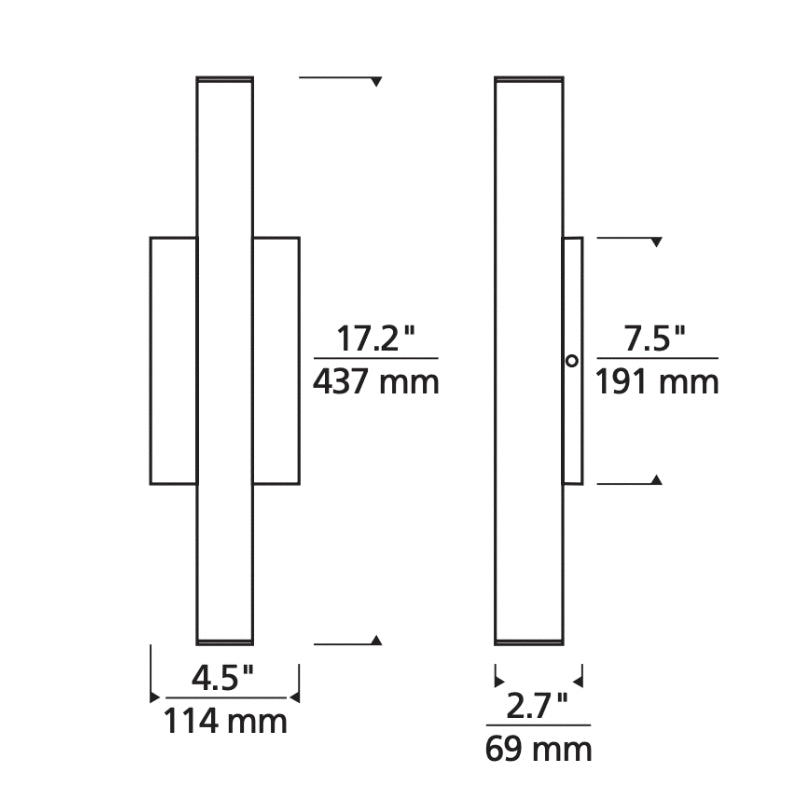 Tech 700OWCHAS Chara Square 17 17" Tall LED Outdoor Wall Light