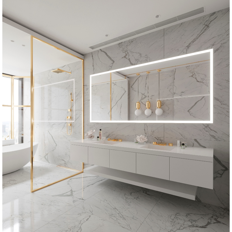 Paris Mirror Galaxy 100 x 45 Rectangle LED Illuminated Mirror, RGBW