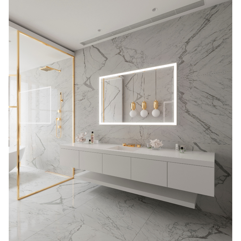 Paris Mirror Galaxy 55 x 36 Rectangle LED Illuminated Mirror, RGBW