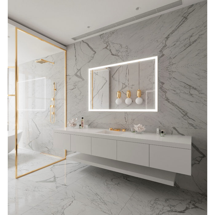 Paris Mirror Galaxy 55 x 36 Rectangle LED Illuminated Mirror, RGBW
