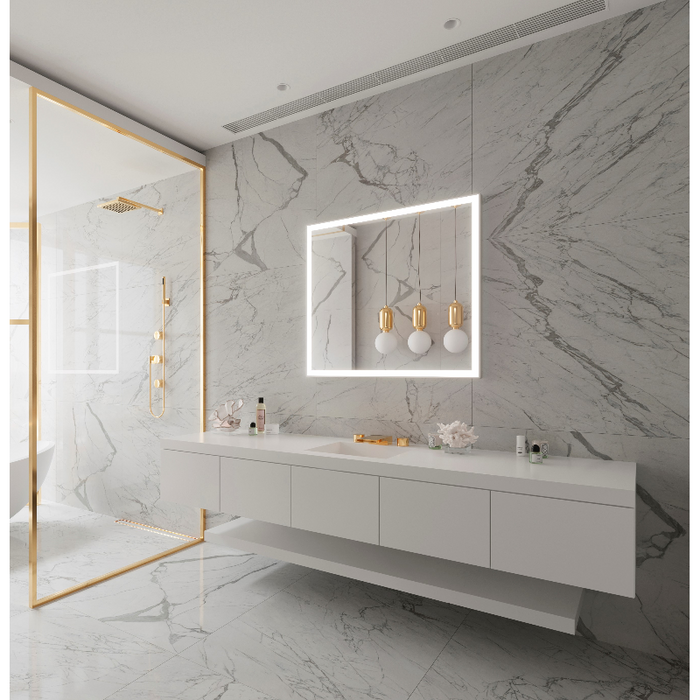 Paris Mirror Galaxy 40 x 36 Rectangle LED Illuminated Mirror, RGBW