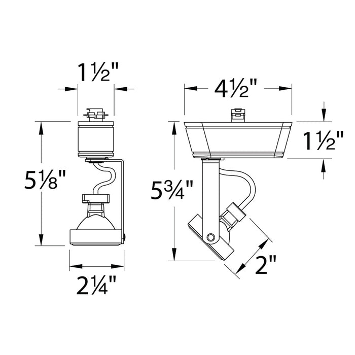 WAC HT-180LED 8W LED Low Voltage Track Head