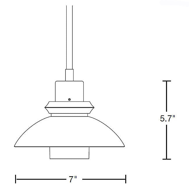 Hubbardton Forge 184930 Staccato 1-lt 7" Mini Pendant