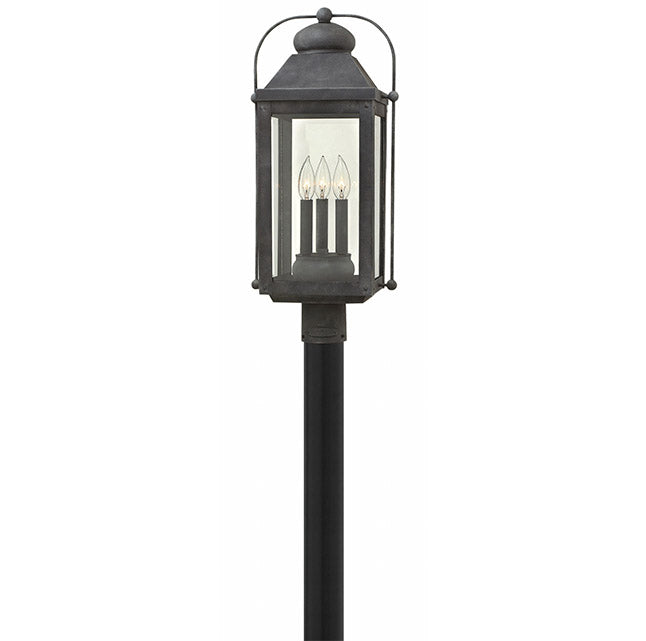 Hinkley 1851 Anchorage 3-lt 24" Tall LED Outdoor Post Light