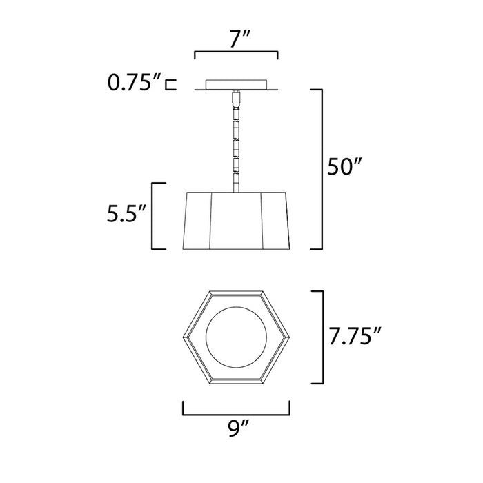 Maxim 30331 Honeycomb 1-lt 9" LED Pendant
