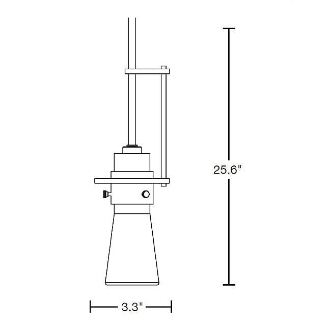 Hubbardton Forge 187100 Erlenmeyer Small 1-lt 3" Mini Pendant