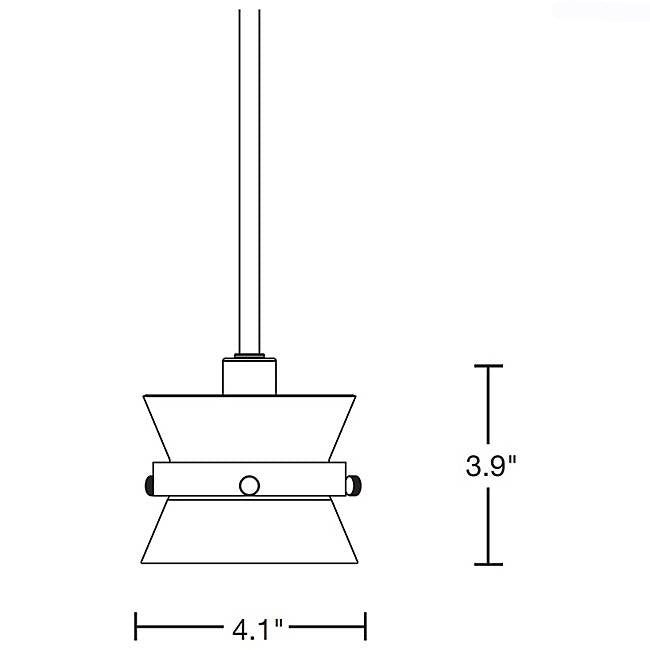 Hubbardton Forge 187250 Apparatus 1-lt 4" Mini Pendant