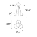 Maxim 30334 Honeycomb 3-lt 16" Chandelier